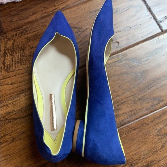 Sophia Webster Cobalt Blue Suede Flat - Picture 1 of 4
